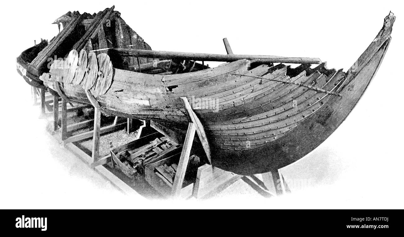 Scoperti resti della nave vichinga Gokstad Foto Stock