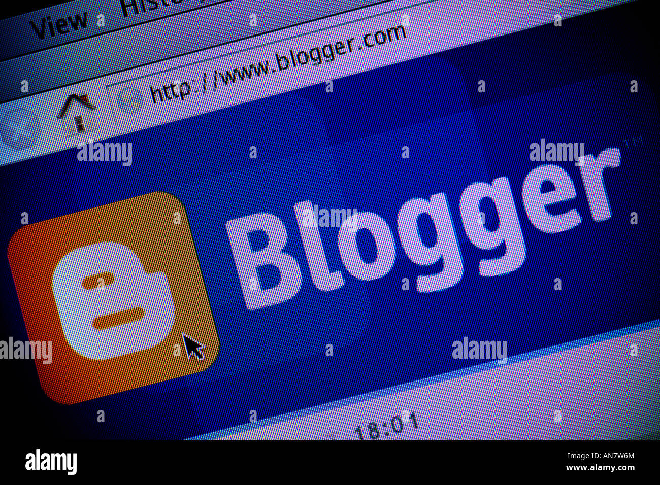 Blogger weblog sito www blogger com Foto Stock