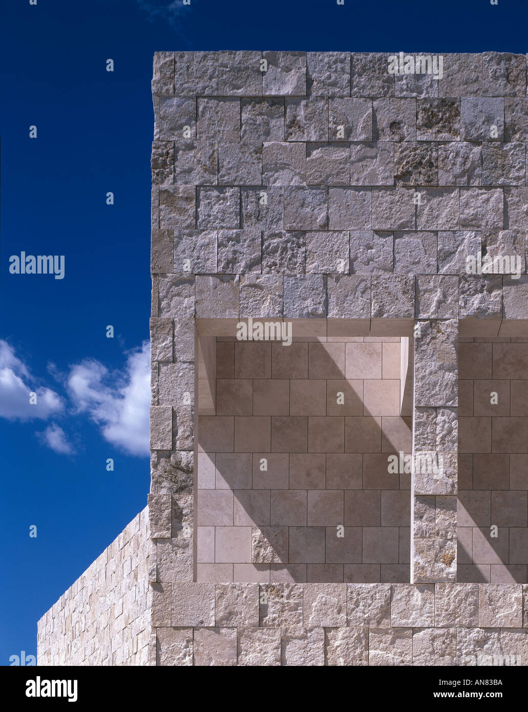 Il Getty Center di Los Angeles, California. 1984-97. Dettagli esterni. Architetto: Richard Meier e partner Foto Stock