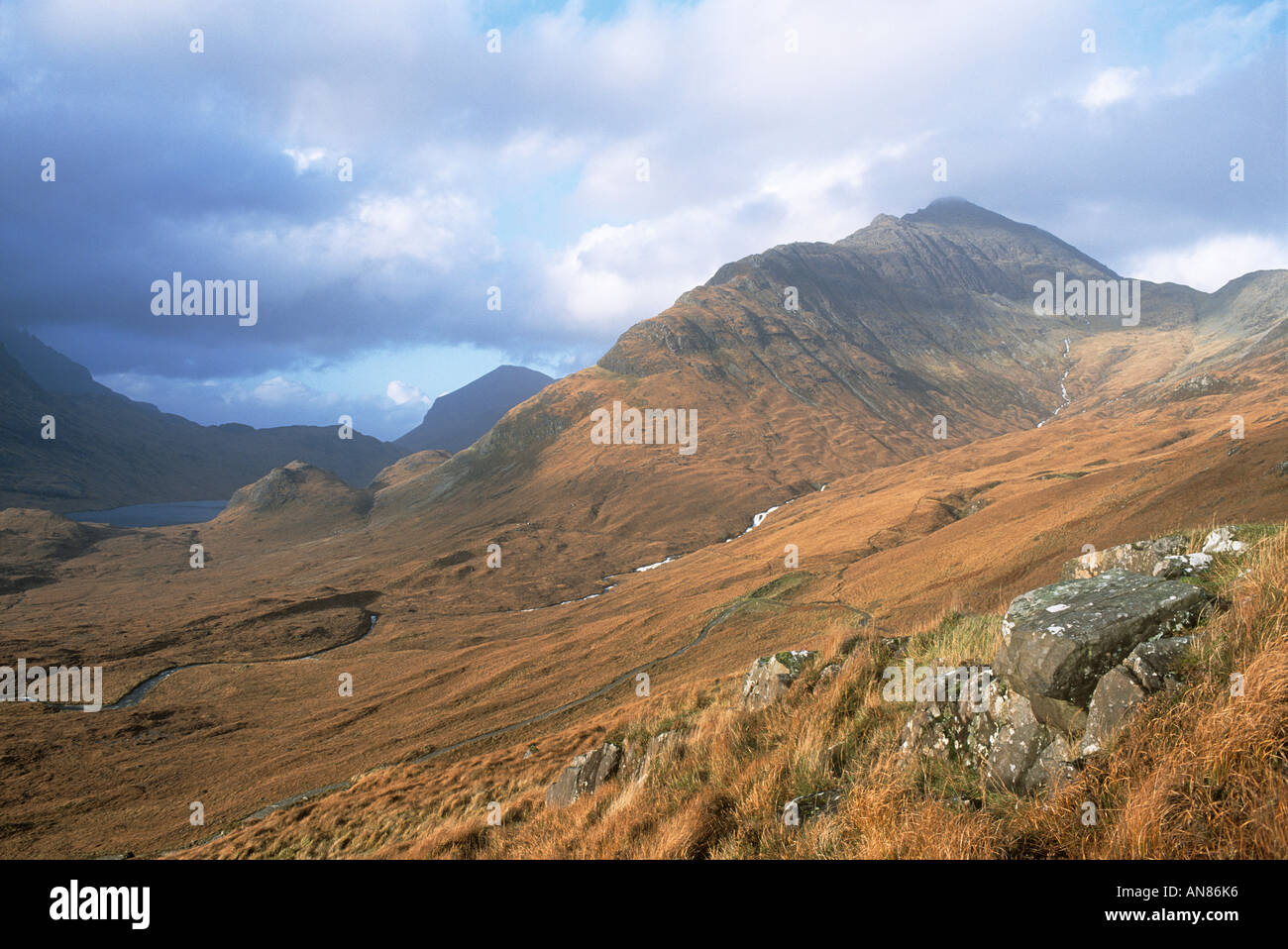 Bla Bheinn e il Cuillin Hills Skye Foto Stock