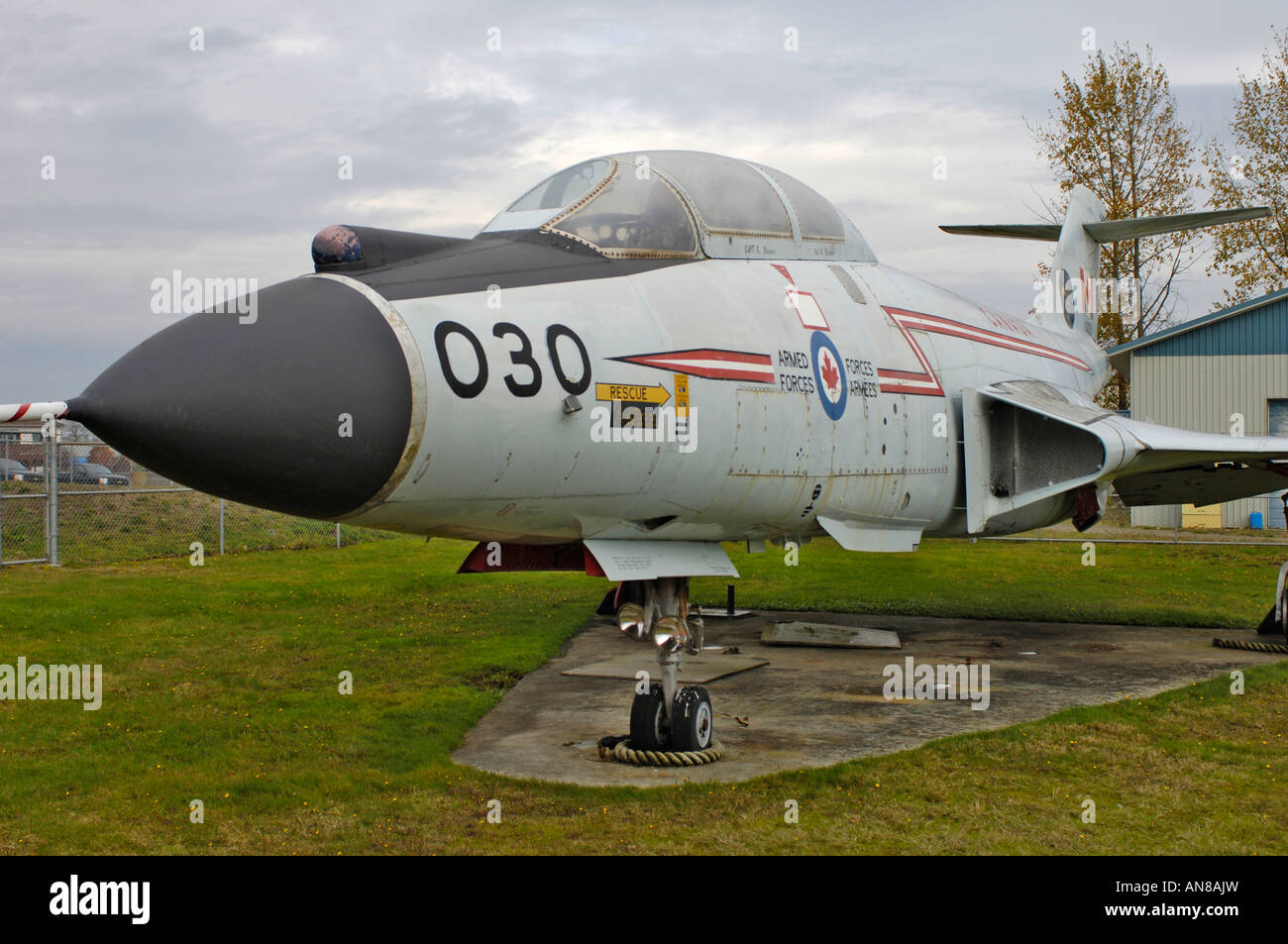 CF-101 Voodoo dal n. di serie 10130 Patrimonio Comox Air Park Air Force Outdoor Museo Collezione BC Canada Foto Stock