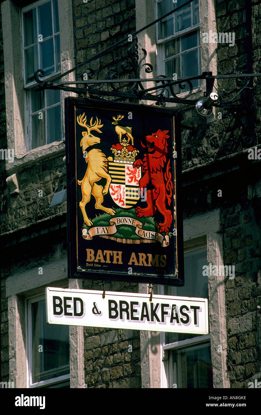 Un segno per il bagno Arms Inn Warminster Foto Stock