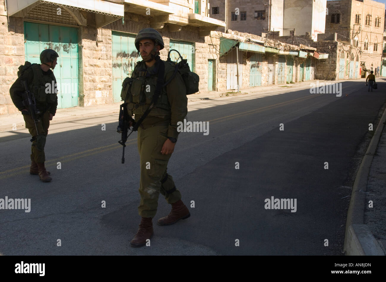 Israele autorità palestinese hebron insediamento ebraico Foto Stock