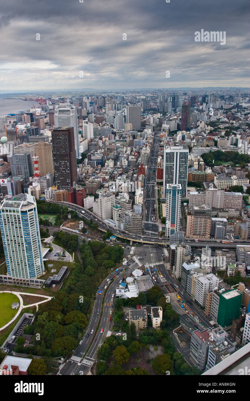 Vista del distretto di Shiba, Tokyo, Giappone Foto Stock