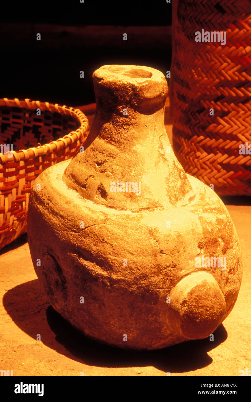 Acqua Jar, Museo di indiani Cherokee, cherokee, North Carolina, STATI UNITI D'AMERICA Foto Stock