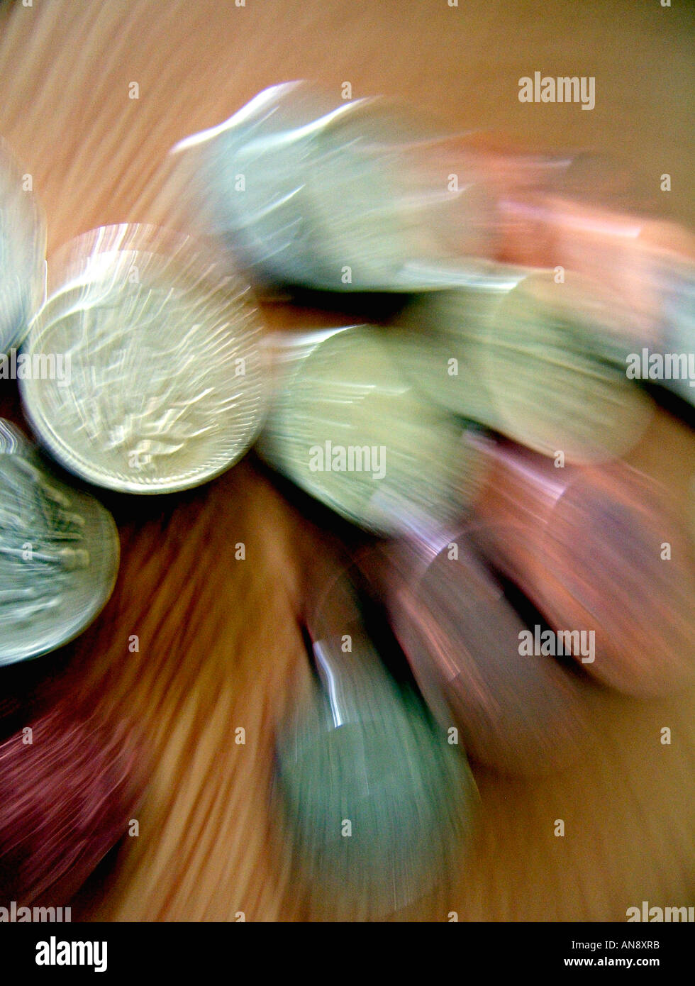 mucchio di soldi Foto Stock
