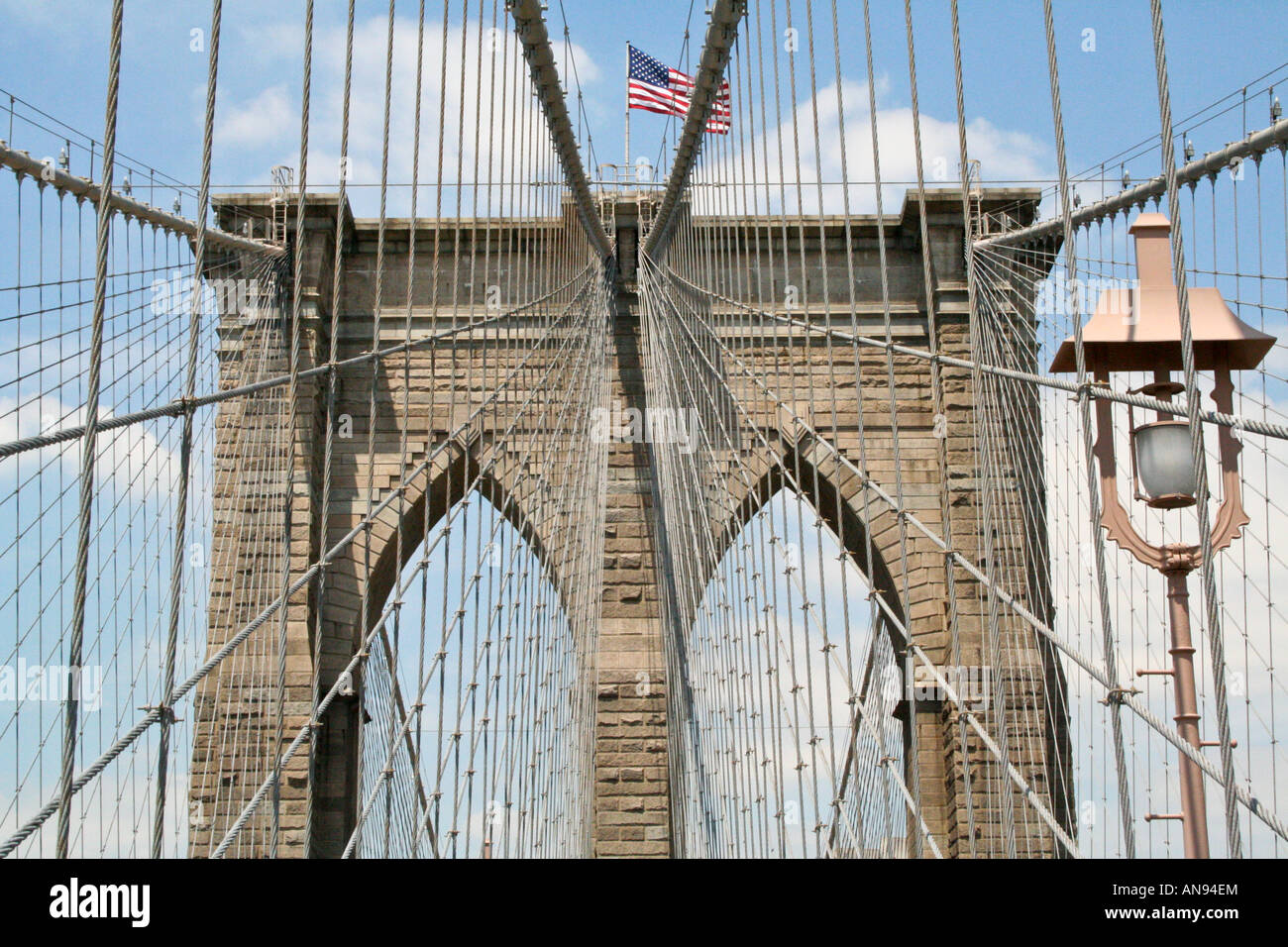 Ponte di Brooklyn a New York City USA Foto Stock
