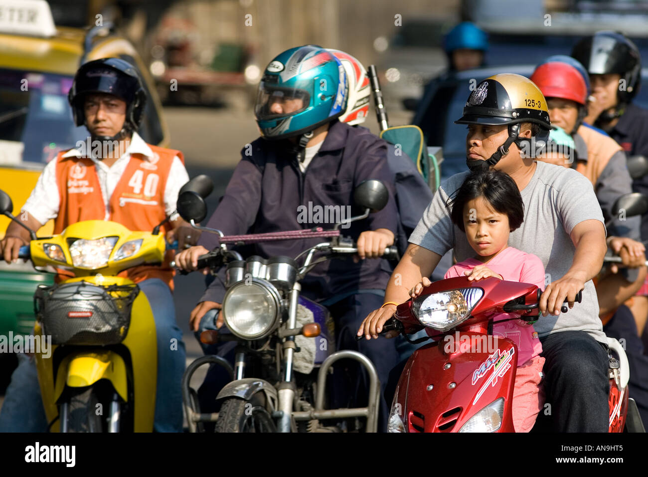 Pendolari Bangkok in Thailandia Foto Stock