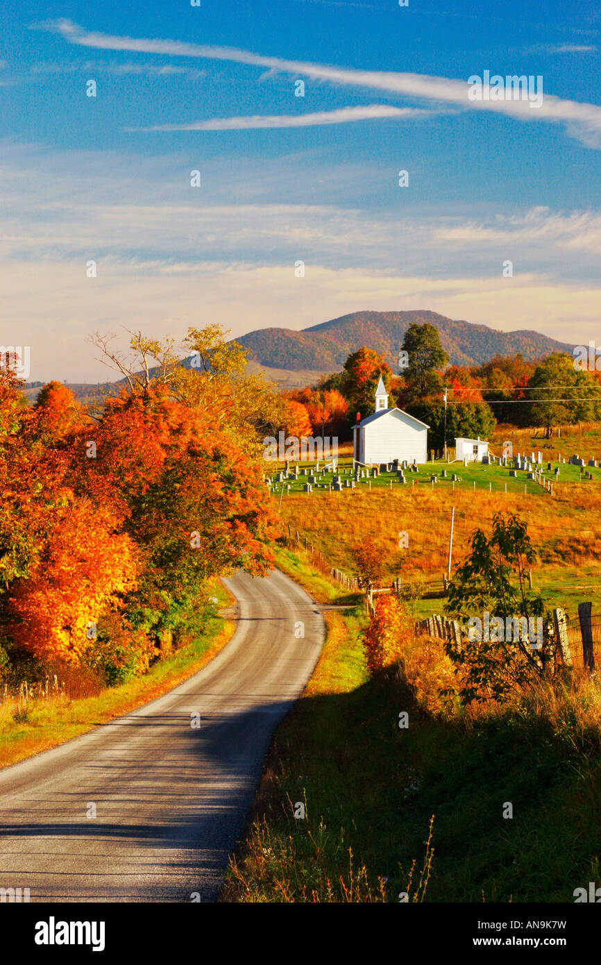 Unione Cappella, Highland County, Shenandoah Valley, Virginia, Stati Uniti d'America Foto Stock