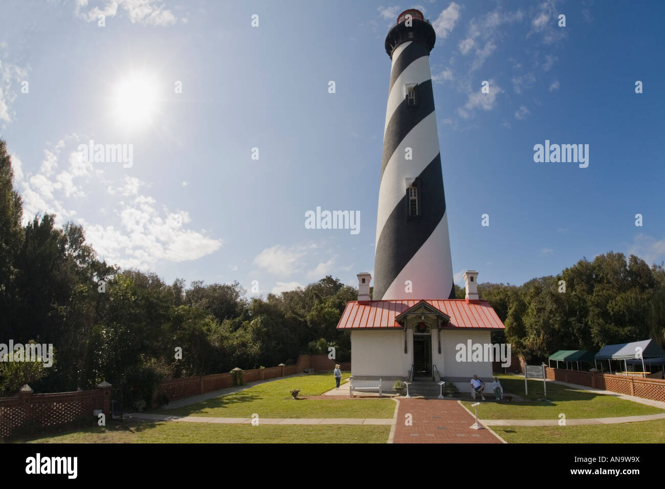 Passi all'interno del faro verso l'alto sant Agostino Faro e Museo Sant Agostino Florida Foto Stock