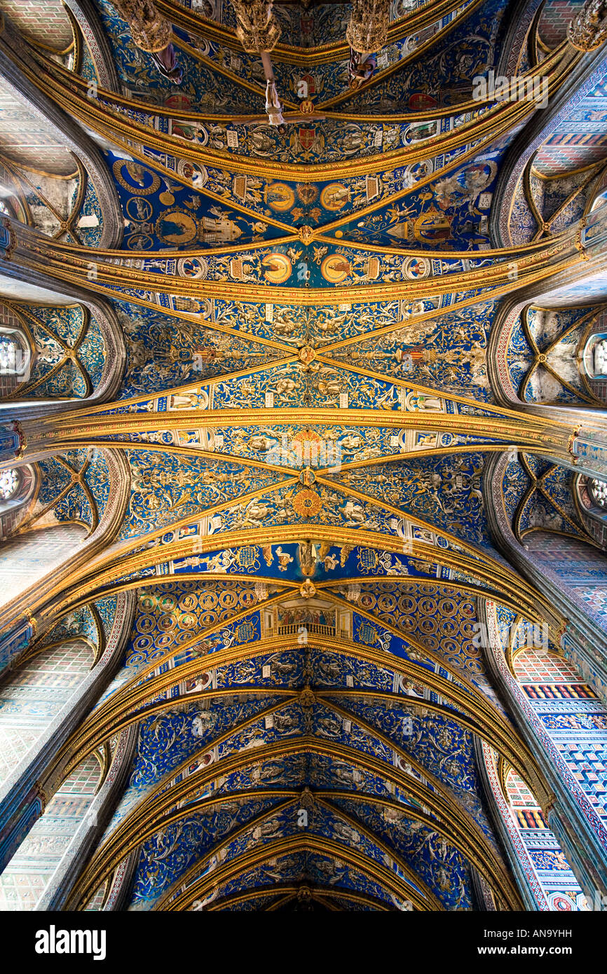 Il soffitto della cattedrale di Sainte Cecile, Albi, Francia Foto Stock