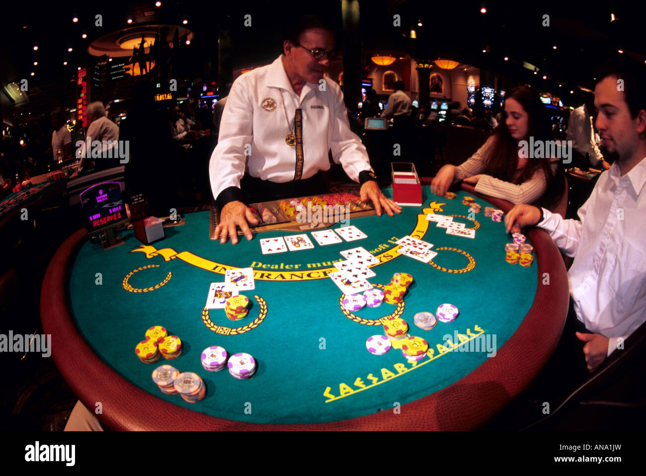 Black Jack tabella Las Vegas Nevada USA Foto Stock