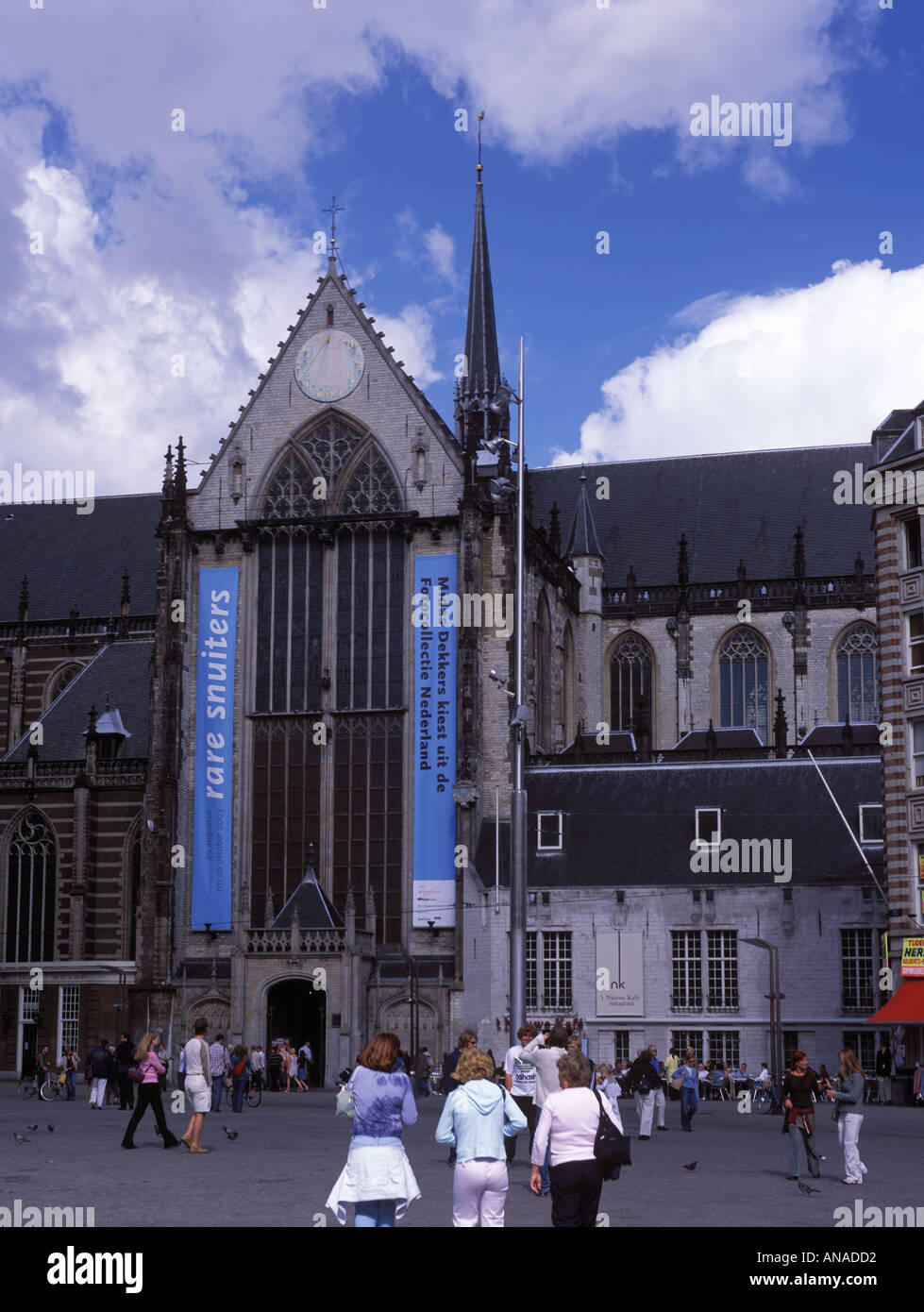 Nieuwe Kerk in Piazza Dam in Amsterdam Paesi Bassi Foto Stock