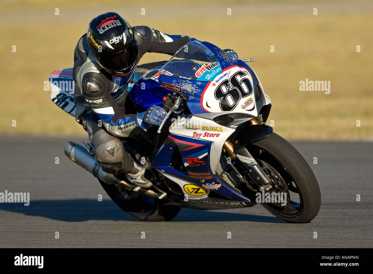 SA Superbike (azione Robert Portman, Suzuki GSXR 1000), Phakisa racetrack, Welkom, Sud Africa (5 maggio 2007) Foto Stock