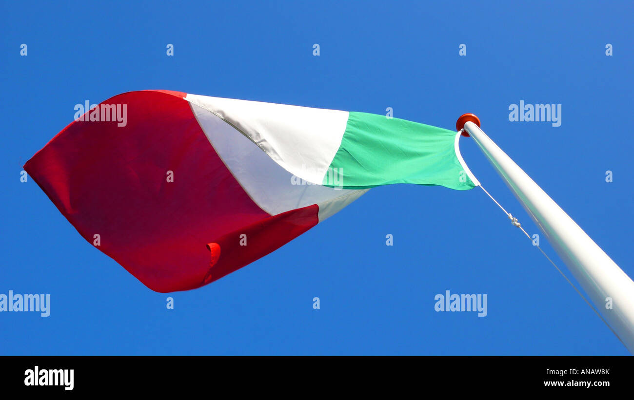 Bandiera italiana Foto Stock