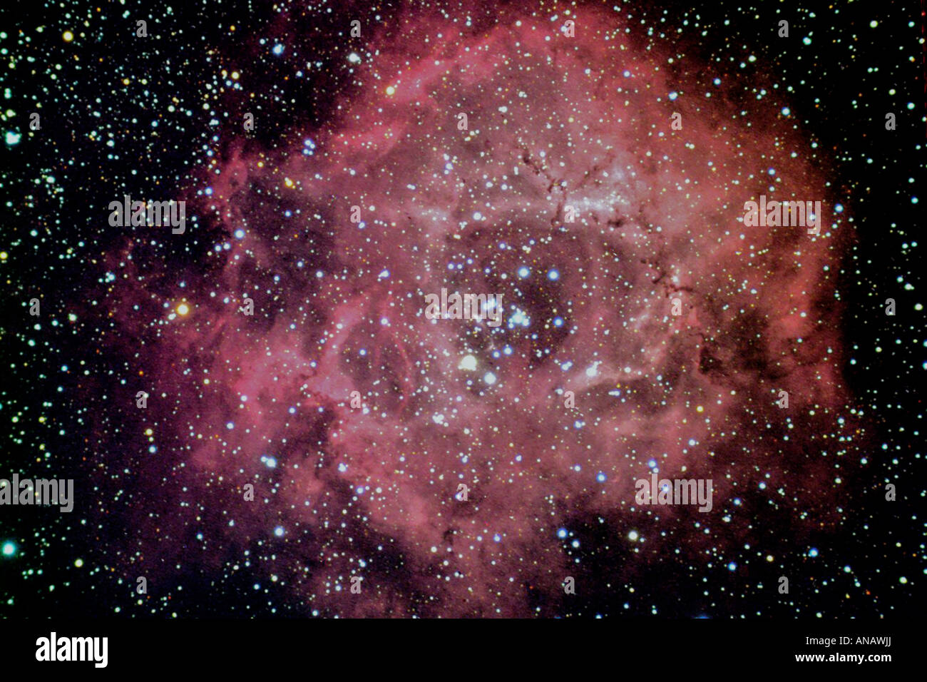 Rosette Nebula nella costellazione Monoceros Foto Stock