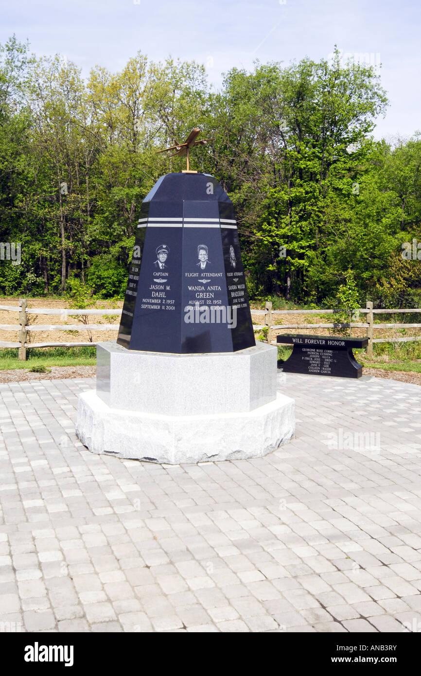 Il memoriale e il luogo di riposo di coloro che sono morti sul regno volo 93 su 11 Settembre 2001 a Shanksville PA Foto Stock