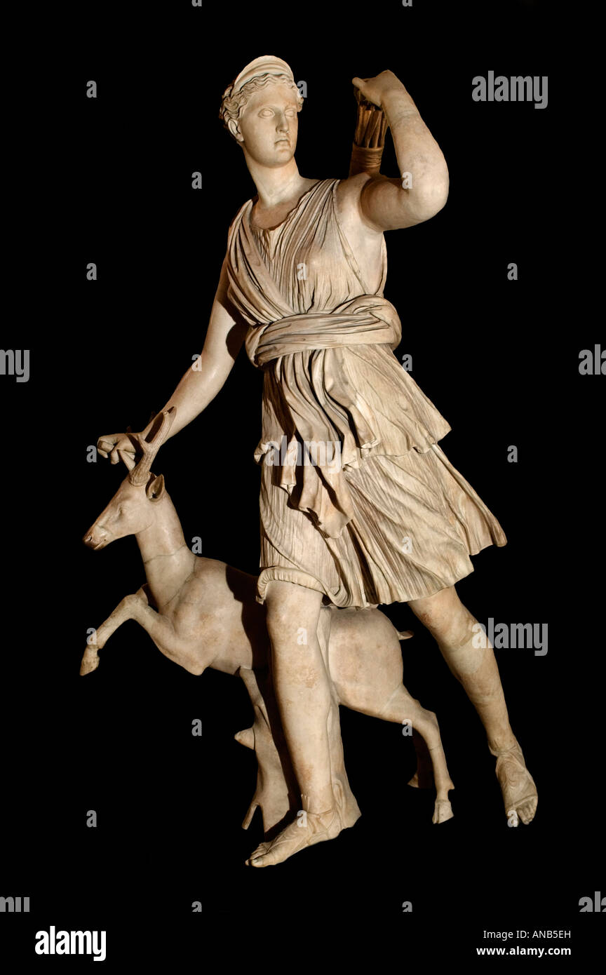 Artemis, la Diana di Versailles, 1a-2a C. ANNUNCIO Grecia greco Foto Stock