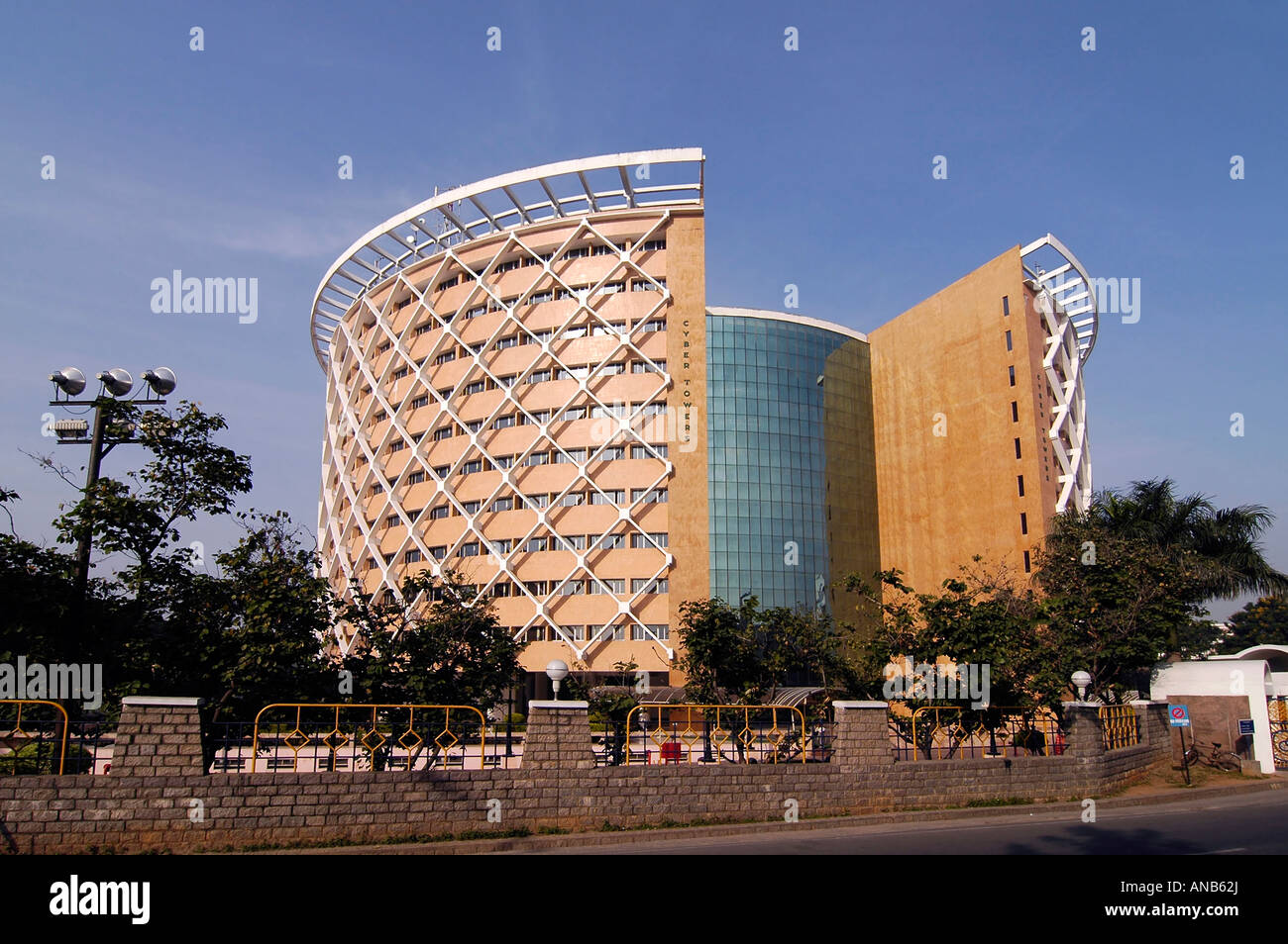 La WIPRO edificio in Hyderabad 'Cyberabad', India. WIipro è una tecnologia software company. Foto Stock