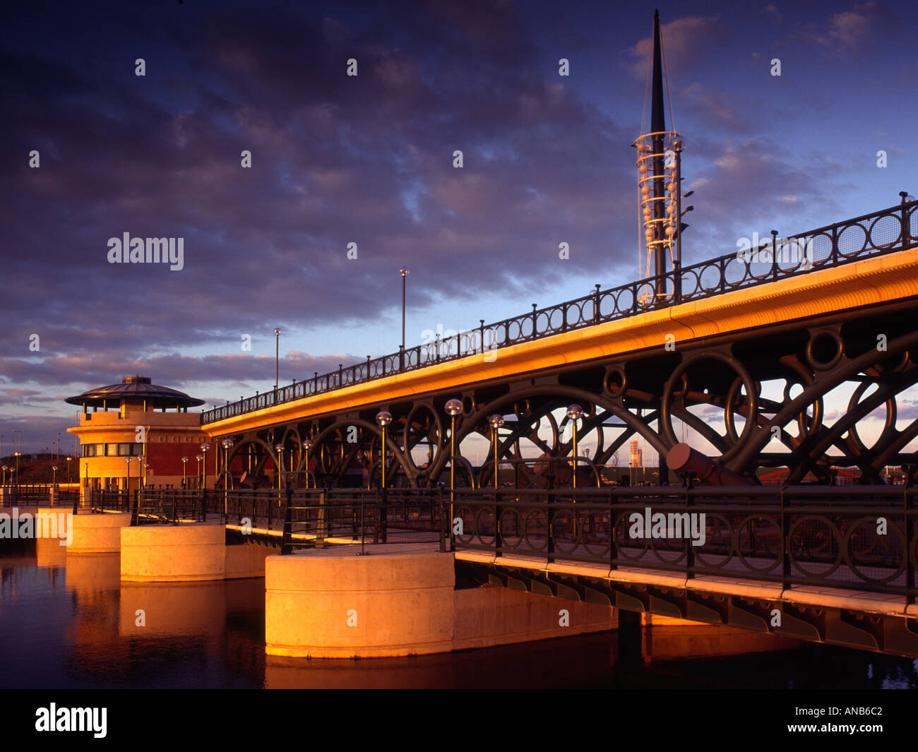 Fiume Tees Barrage Stockton on Tees Inghilterra del nord est un progetto reneneration Foto Stock