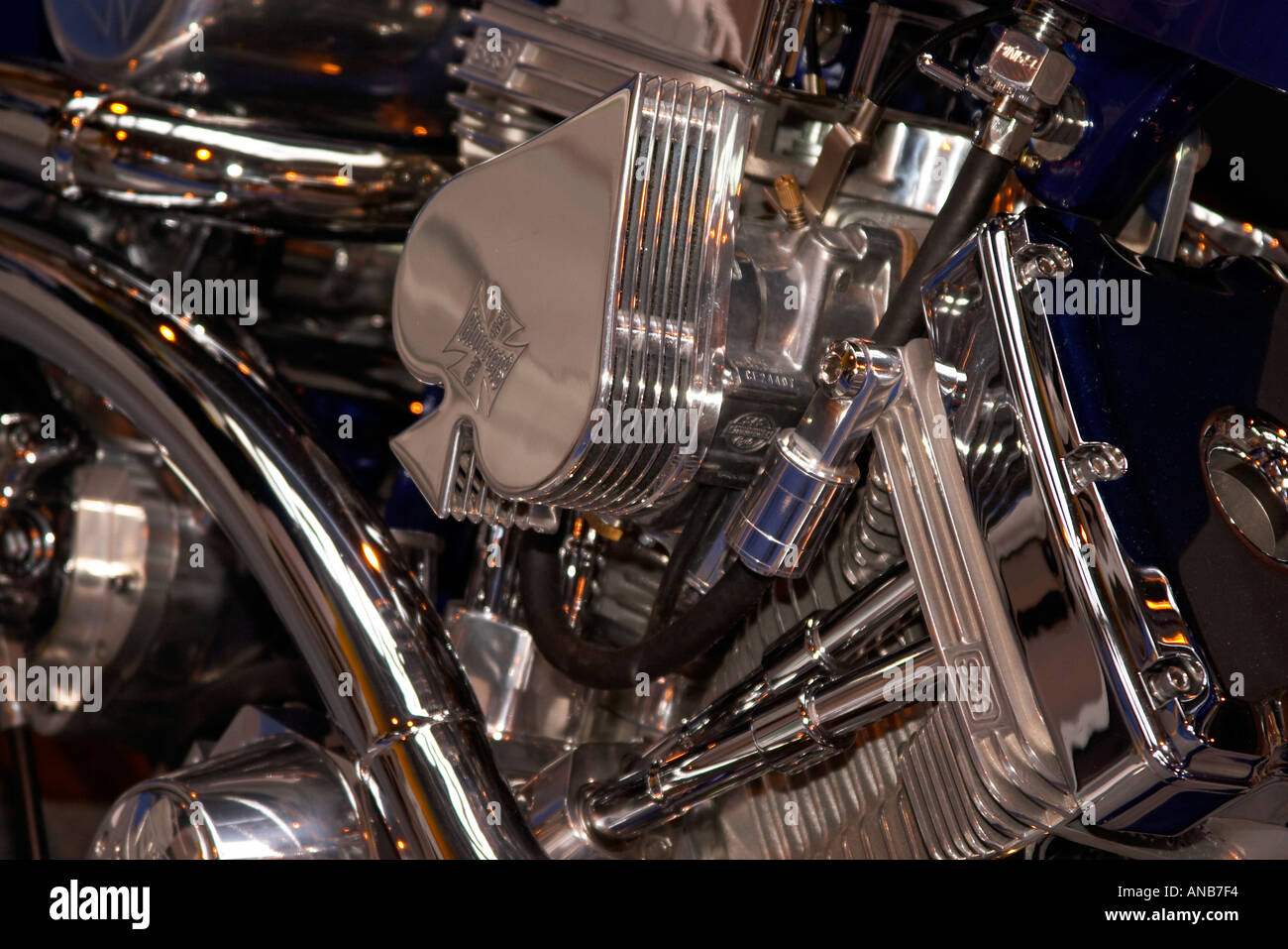 Vee twin motore in moto Foto Stock