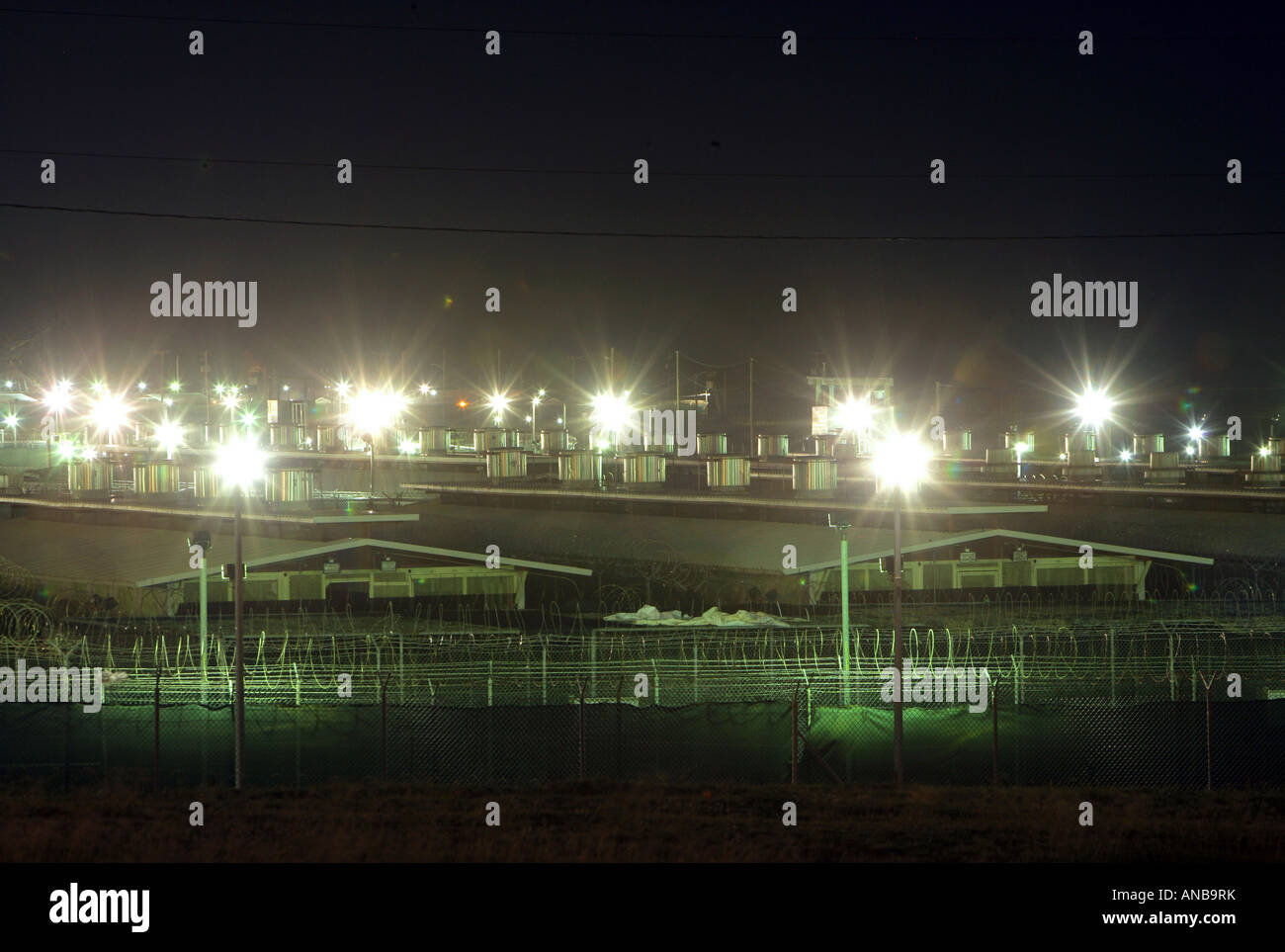 Il campo di detenzione, Camp Delta sulla US Naval Station Guantanamo Bay a Cuba Foto Stock