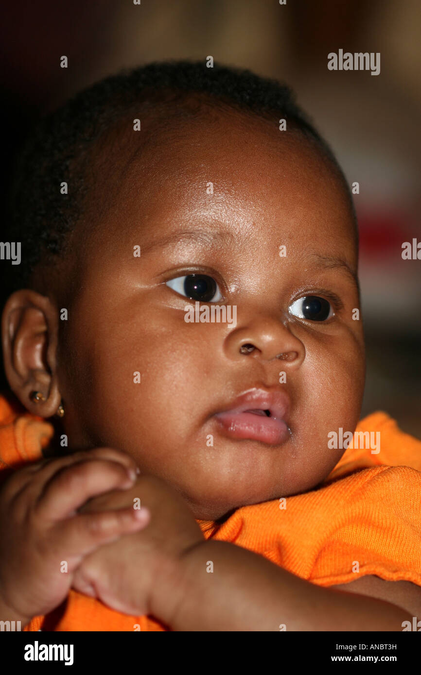 Un Motswana Baby girl Foto Stock