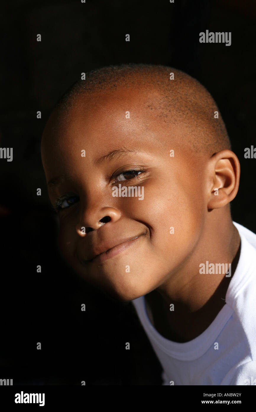 Ritratto di un ragazzo Motswana Foto Stock