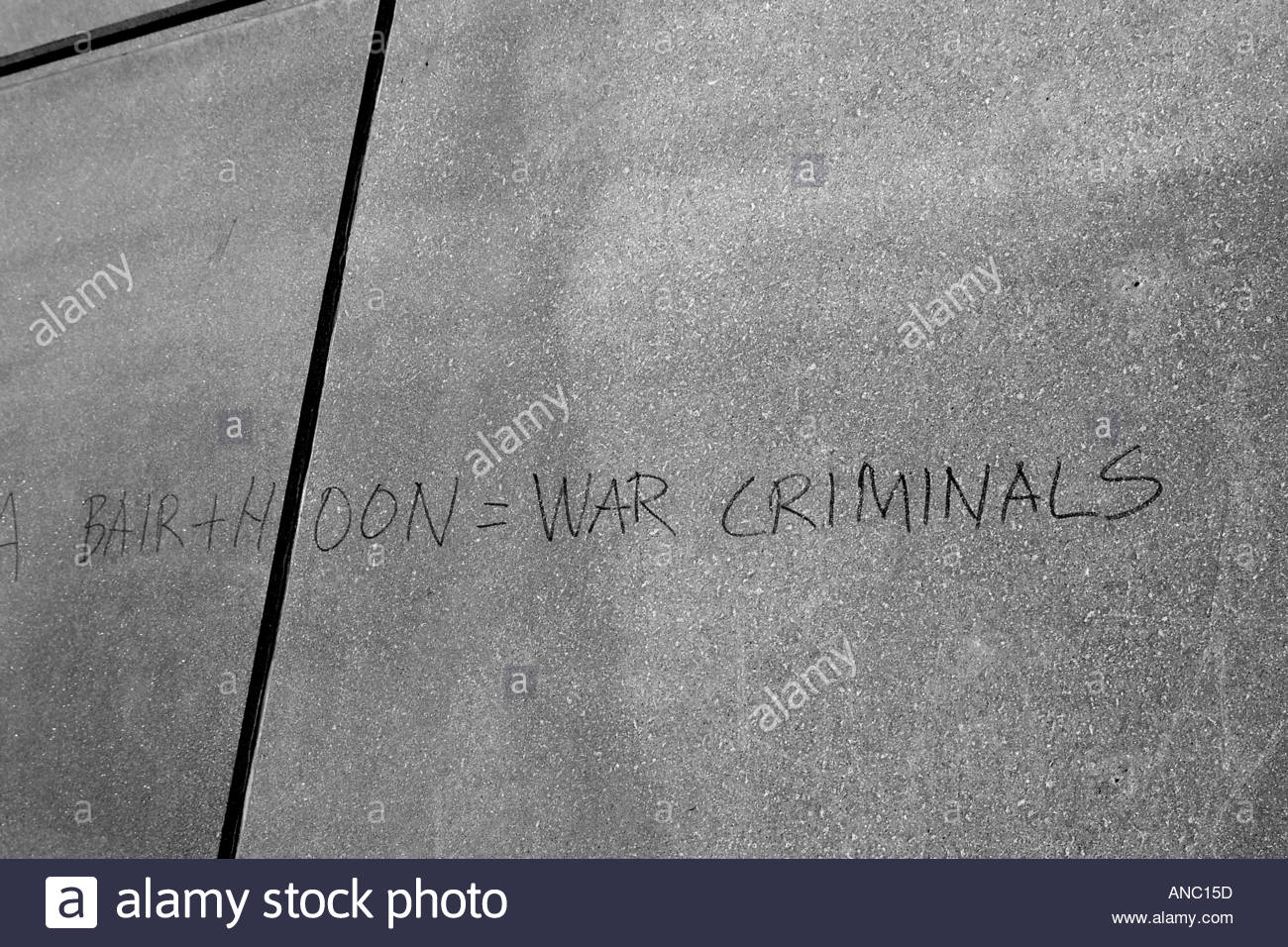 Blair e Hoon i criminali di guerra Foto Stock