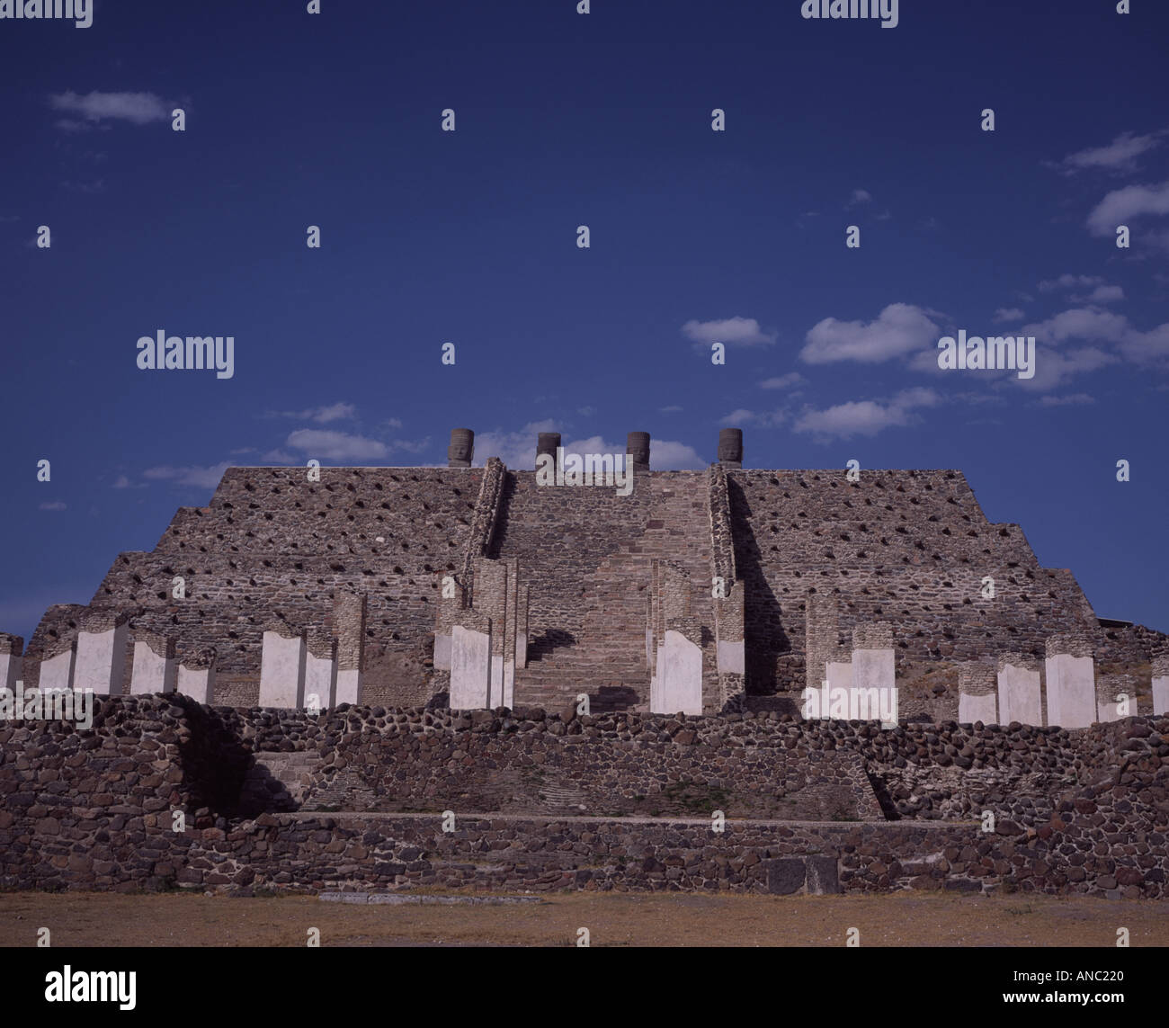 Pyramid Tula Hidalgo Messico Foto Stock