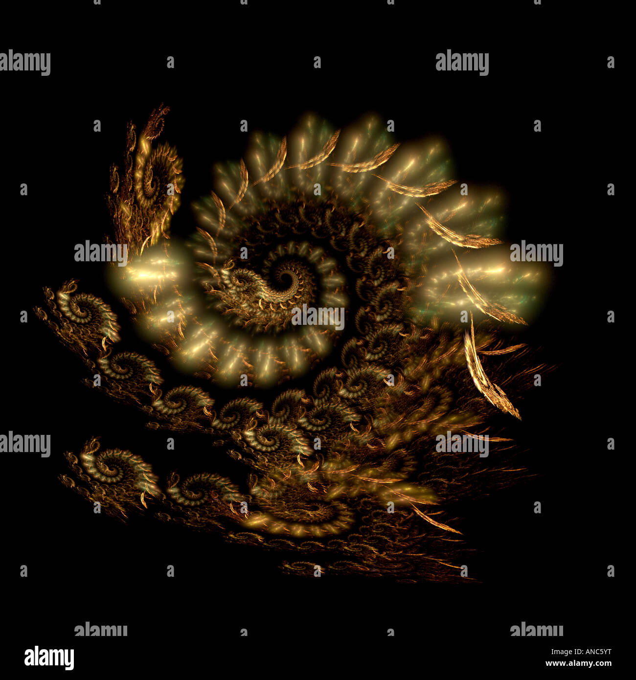 Abstract frattale somigliante a predatori di dragon Foto Stock