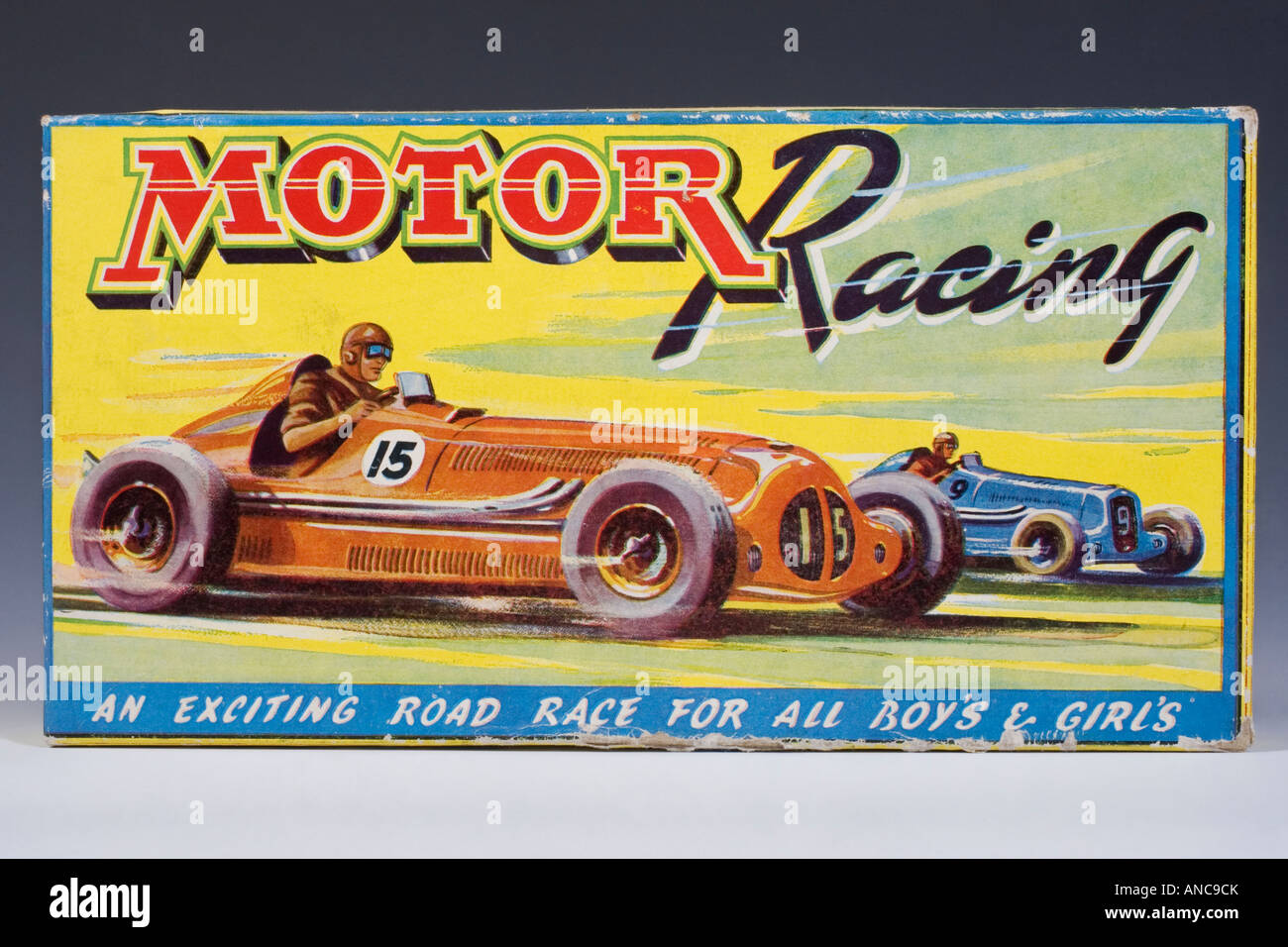Coperchio off 1950 Motor Racing gioco di bordo Foto Stock