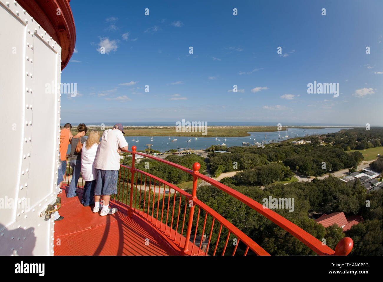 La storica St Augustine faro e il museo di Sant'Agostino Florida Foto Stock