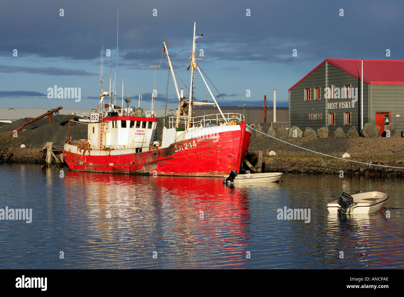 La pesca a strascico Hofn Islanda Foto Stock