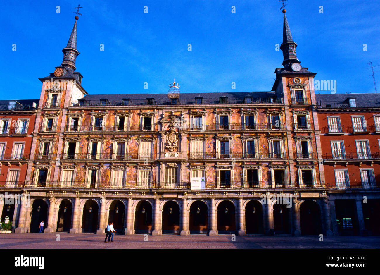 CASA DE LA PANADERIA ricostruito nel 1692 dopo un incendio PLAZA MAYOR MADRID Spagna Foto Stock