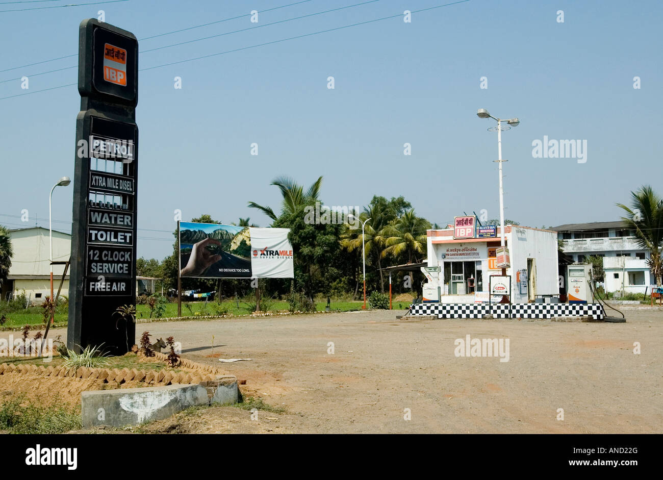 Stazione di benzina in India Foto Stock