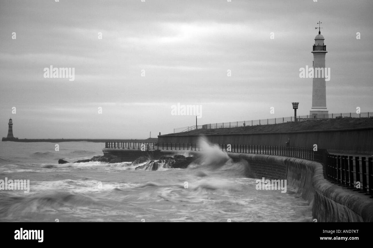 A Seaburn mare invernale Foto Stock