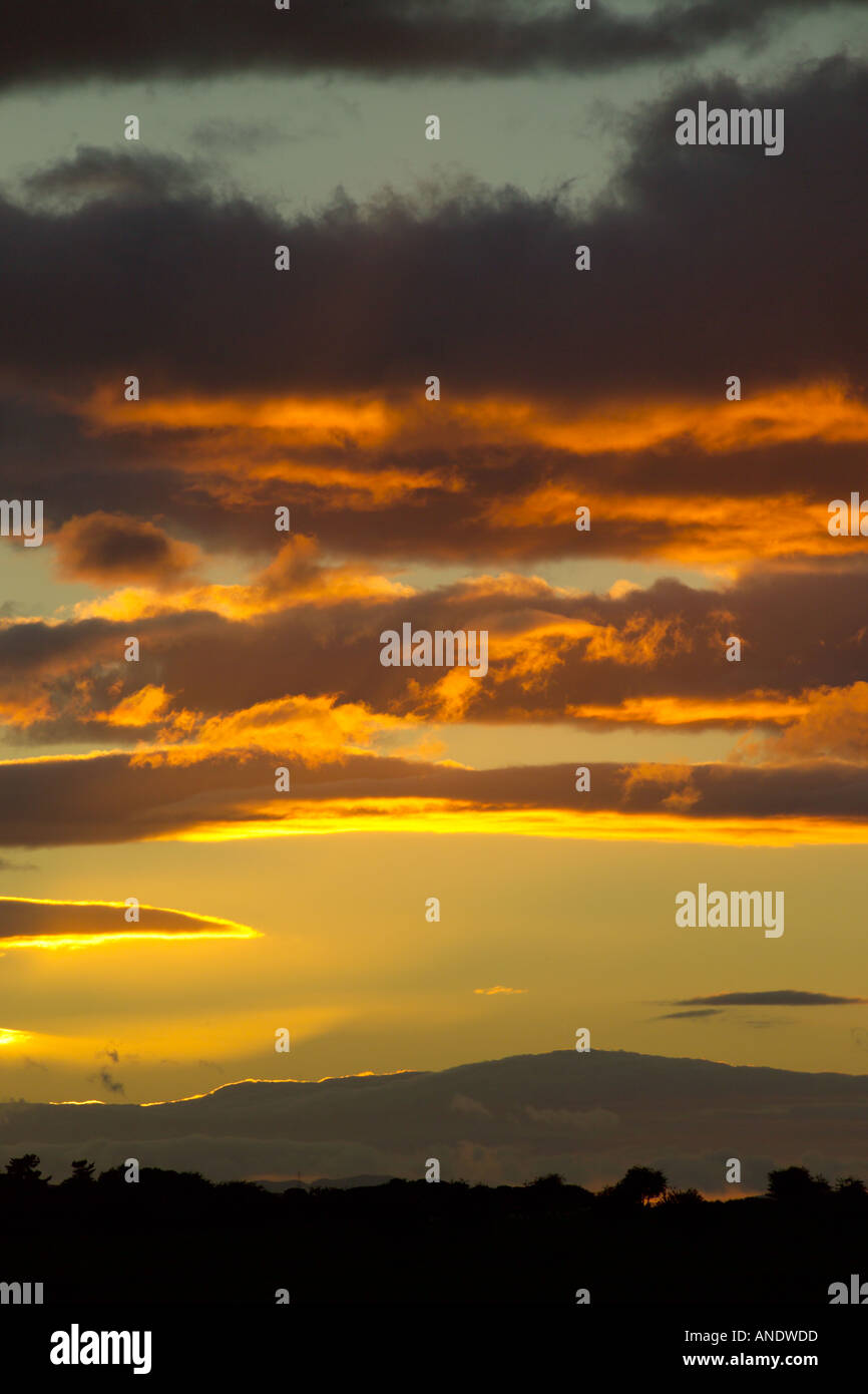 Sunset Kilmacolm Inverclyde Scozia Scotland Foto Stock