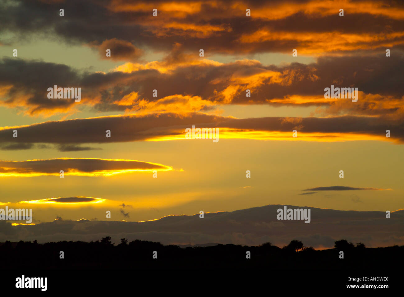 Sunset Kilmacolm Inverclyde Scozia Scotland Foto Stock