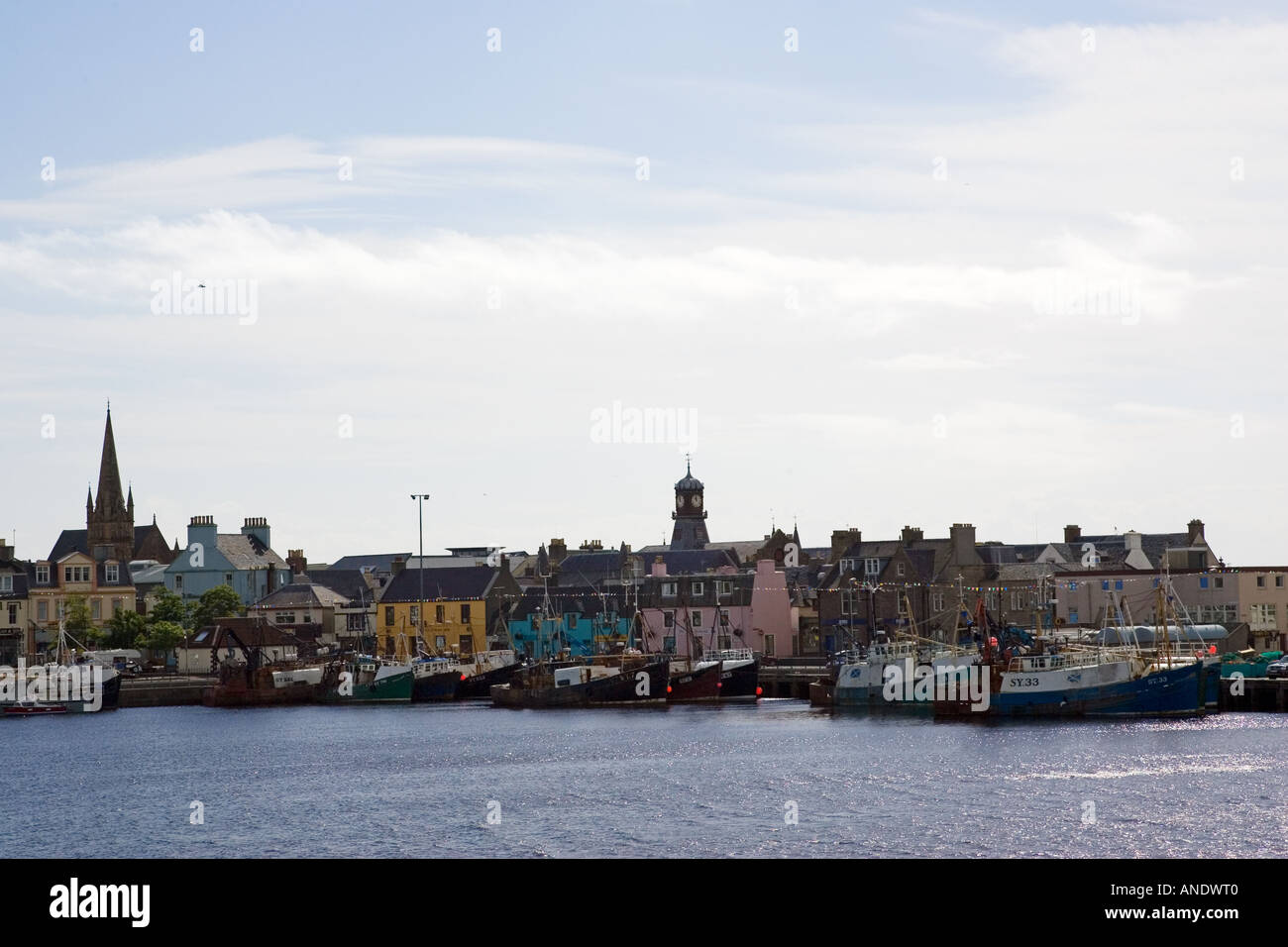 Porto di Stornoway Ebridi Esterne Regno Unito Foto Stock