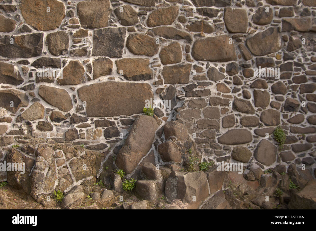 Antico muro di pietra in sterline Scozia Scotland Foto Stock