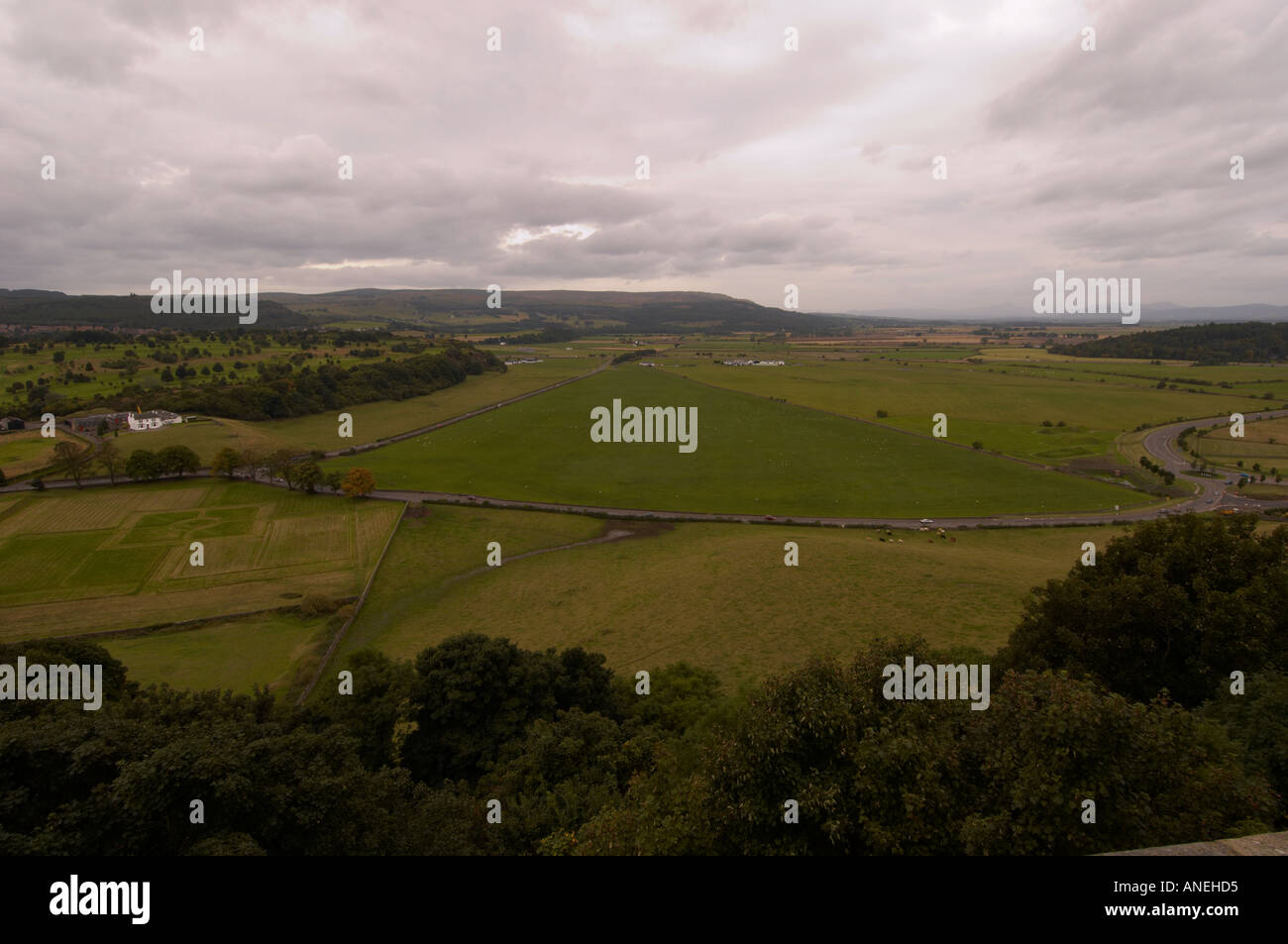 Paesaggio rurale attorno al castello di Sterling Stirlingin Scozia Scotland Foto Stock