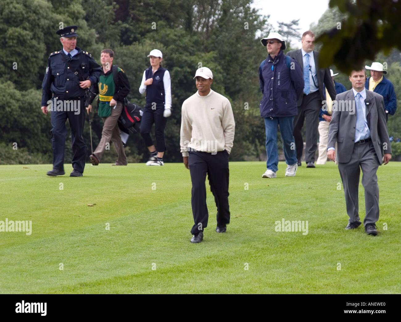 Tiger Woods per giocare a golf in Irlanda Foto Stock