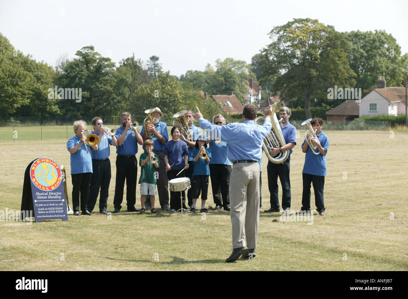 Village Brass Band Oxfordshire Foto Stock