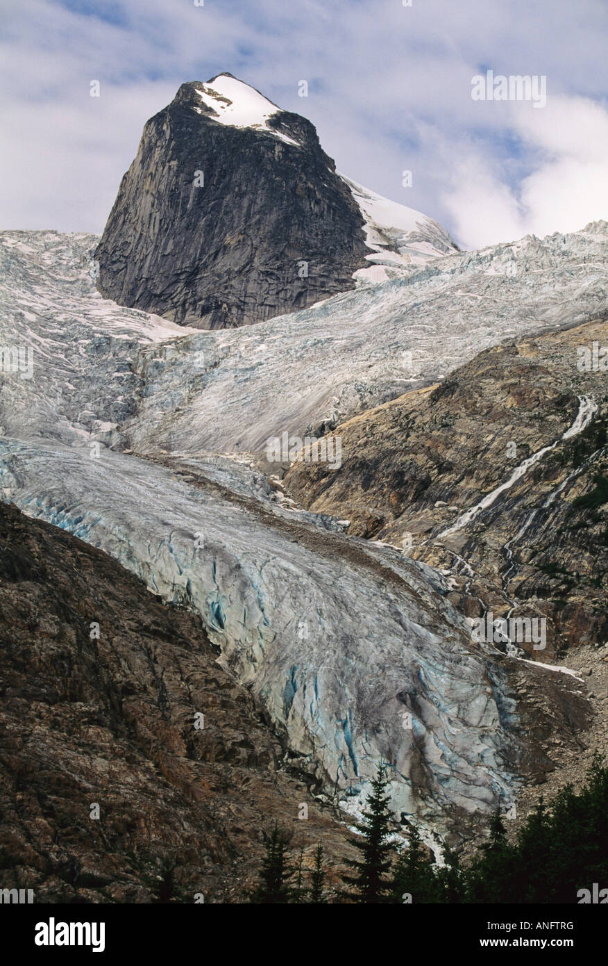 Il Segugio il dente e Bugaboo Glacier, Bugaboo Glacier Parco Provinciale, British Columbia, Canada. Foto Stock