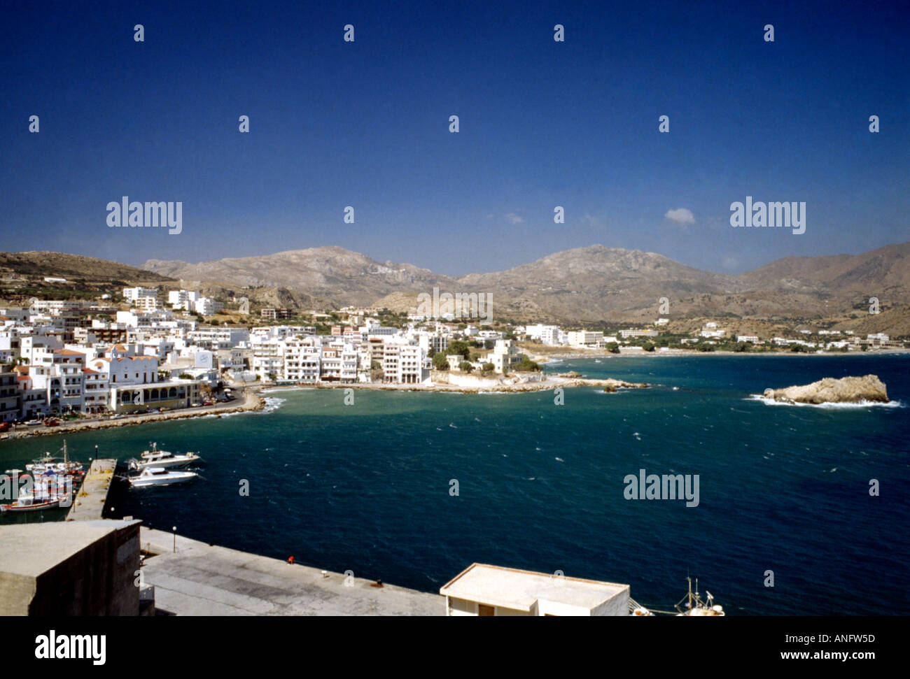 Pigadia città greca isola Dodecaneso Karpathos Grecia Foto Stock