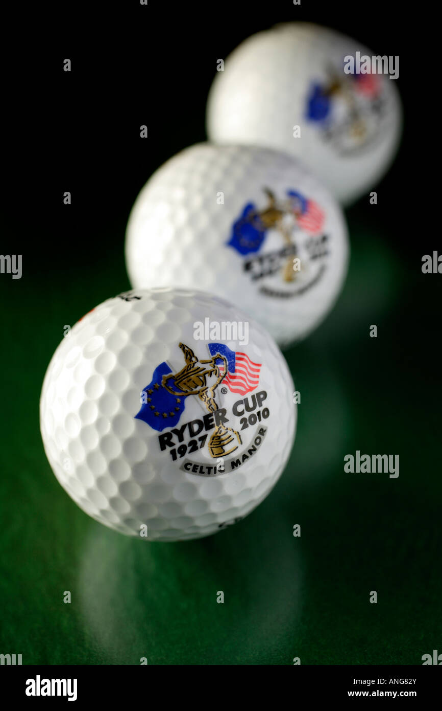 Gazzetta Ryder Cup palline da golf Foto Stock