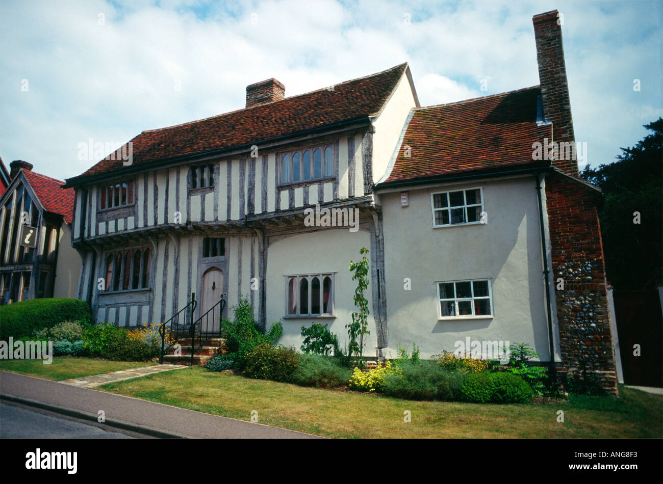 Casa quattrocentesca Lavenham Suffolk England Regno Unito Foto Stock