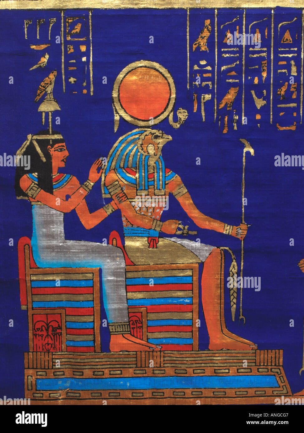 In Egitto il papiro Ra-Harakhte Foto Stock