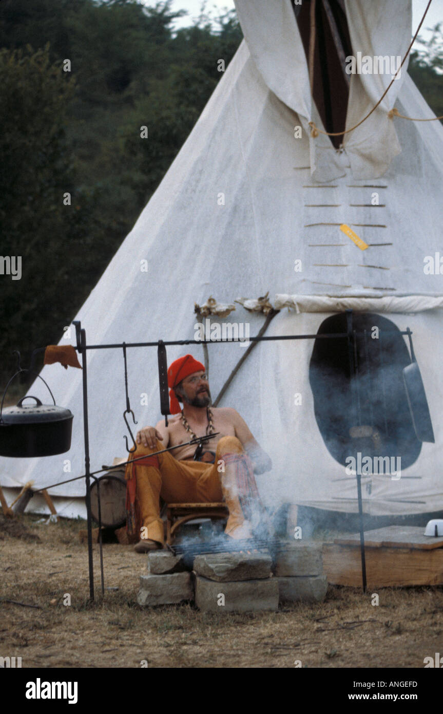American Indian Tepee Foto Stock